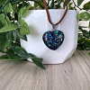 Glitter Heart Resin Pendant Blue (2)