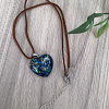 Glitter Heart Resin Pendant Blue (2)