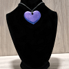 Blue Purple Shimmer Heart Pendant