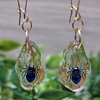Spider Gold Flake Resin Earrings Open Window Crafts