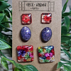 Colorful Stud Earrings 3 Pack (1)