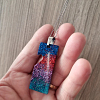 Glitter Color Pendant Necklace (2)