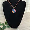 Orange Blue Resin Pendant (3)