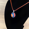 Orange Blue Resin Pendant (3)