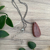 Brown Resin Teardrop Pendant (4)
