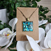 Paua Square Pendant Necklace (3)