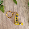 Bee Yellow Resin Key Chain