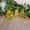 Bee Yellow Resin Key Chain