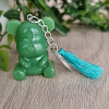 Green Bear Resin Key Ring