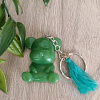 Green Bear Resin Key Ring