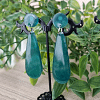 Elegant Larger Green Translucent Tear Drop Dangle Earrings - Green Resin Earrings – glossy statement resin jewellery
