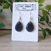 Unique Galaxy Glitter Tear Drop Gem Resin Dangle Earrings – artisan resin jewelry piece