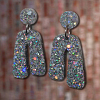 Silver Glitter Dangle Earrings (5)