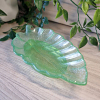 Decorative Green Sliver Glitter Leaf Resin Trinket Tray – decorative resin catch-all tray