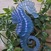 Blue Purple Shimmer Resin Sea Horse