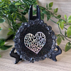 Functional Black Glitter Holographic Heart Resin Trinket Dish – glossy resin trinket organizer