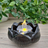 Elegant Black Gold Glitter Lotus Resin Trinket Potpourri Resin Candle Tray – resin trinket tray