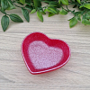 Functional Red Pinkish Glitter Heart Small Resin Trinket Tray – glossy resin trinket organizer