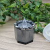 Grey Terrazzo Battery Powered Tealight Resin Candle Holder - Small Resin Holder