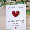Tiny Bright Red Glitter Resin Heart Pocket Hugs Various Sizes – encouraging resin pocket hug