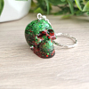 Red Green Glitter Christmas Resin Key Chain Key Ring New Zealand 2