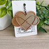 Bronze Gold Glitter Shimmer Infinity Heart Resin Keychain