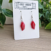 Red Glitter Gem Resin Earrings (2)