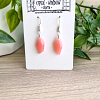 Pink Gem Shape Resin Earrings