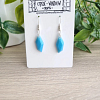Turquoise Gem Shape Resin Earrings (2)