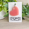Pink Resin Heart Key Ring / Keychain
