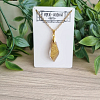 Artistic Gold Glitter Gem Resin Necklace – delicate resin jewelry pendant