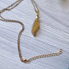 Artistic Gold Glitter Gem Resin Necklace – delicate resin jewelry pendant