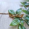 Artistic Gold Glitter Gem Resin Necklace – delicate resin jewelry pendant