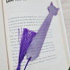 Translucent Large Purple Cat Resin Bookmark