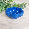 Stylish Blue Glitter Lotus Trinket Potpourri Resin Candle Tray – elegant small resin tray