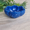 Stylish Blue Glitter Lotus Trinket Potpourri Resin Candle Tray – elegant small resin tray