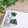 Small Christmas Tree Resin Stud Earring (3)
