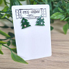 Small Christmas Tree Resin Stud Earring (3)