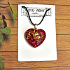Red Glass Heart Gold Flake Necklace Jewellery Handmade Jewellery NZ