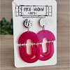 Pink Melon Dangle Stud Earrings Handmade Jewellery New Zealand