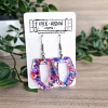 Colourful Shimmer Flakes Dangle Earring Handmade Jewellery New Zealand (1)