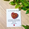 Tiny Red Glitter Gold Flake Resin Heart Pocket Hug – encouraging resin pocket hug