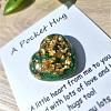 Green Glitter Gold Flake Resin Pocket Hug (4)