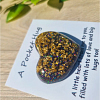 Gold Flake Black Sparkle Glitter Pocket Hug Handmade Jewellery NZ (4)
