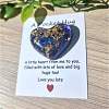 Blue Resin Gold Flake Resin Pocket Hug Handmade Jewellery NZ 3