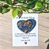 Blue Resin Gold Flake Resin Pocket Hug Handmade Jewellery NZ (1)