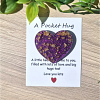 Thoughtful Gold Flake Purple Resin Heart Pocket Hug  Various Sizes – portable resin pocket hug