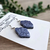 Irregular Glitter Galaxy Dangle Earrings Handmade Jewellery NZ