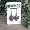 Irregular Sparkle Shimmer Glitter Dangle Earrings Handmade Resin Jewellery NZ