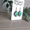 Irregular Sparkle Shimmer Glitter Dangle Earrings Handmade Resin Jewellery NZ